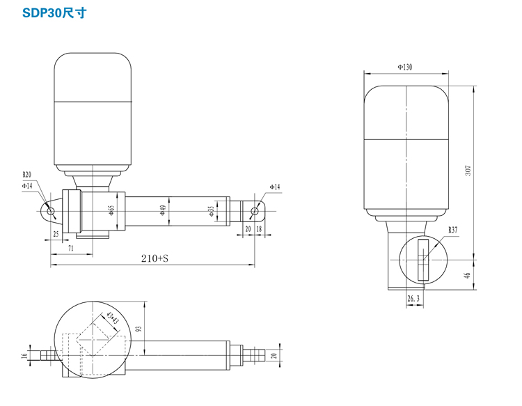 SDP交流電動推杆(圖1)